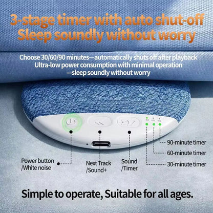Bluetooth Pillow Speaker Wireless Sleep Music Player under Pillow White Noise Machine 9D Stereo Timer Auto-Off for Insomnia